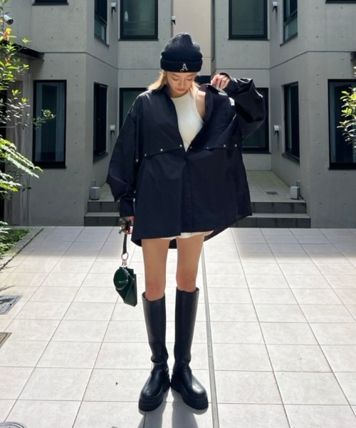 AMAIL（アマイル）の「Chameleon over shirt（シャツ/ブラウス・レディース・ホワイト/ブラック/ラベンダー・FREE）」の3枚目の写真