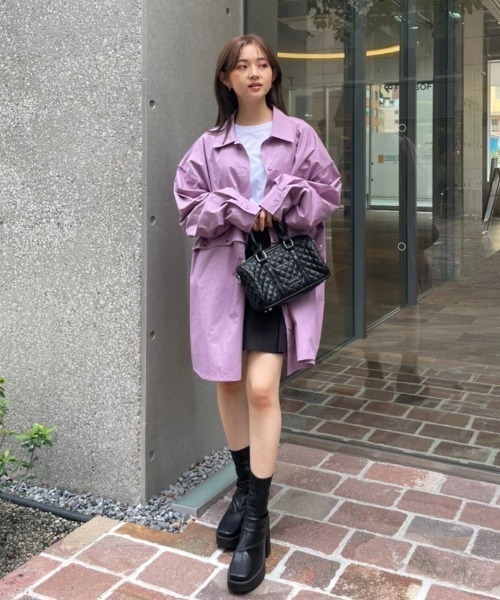 AMAIL（アマイル）の「Chameleon over shirt（シャツ/ブラウス・レディース・ホワイト/ブラック/ラベンダー・FREE）」の22枚目の写真