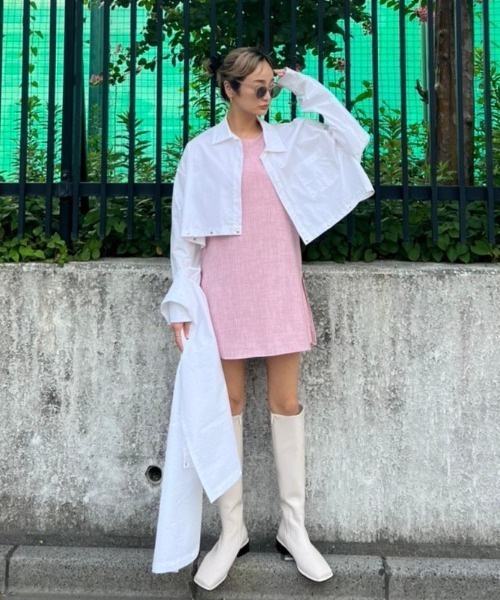 AMAIL（アマイル）の「Chameleon over shirt（シャツ/ブラウス・レディース・ホワイト/ブラック/ラベンダー・FREE）」の8枚目の写真