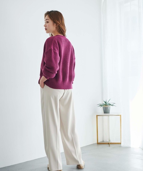 Edit Sheen（エディットシーン）の「金ボタン畔編みニットカーディガン（カーディガン/ボレロ・レディース・ホワイト/ベージュ/カーキ/ピンク系その他/ブラック・M）」の13枚目の写真