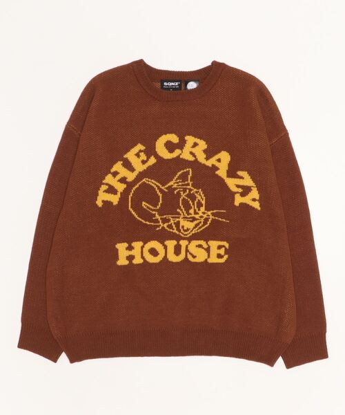 SEQUENZ(シークエンズ)の「【Tom & Jerry/トム & ジェリー】ジャガードクルーネックニットセーター(ニット/セーター・メンズ・マスタード/グリーン/ブラウン/グレー・M/L/XL)」の3枚目の写真