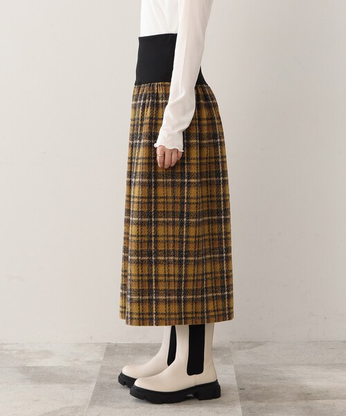 DRESKIP（ドレスキップ）の「◆ツイード風 アソートワイドリブスカート（スカート・レディース・ブラック系1/ブラック系3/ネイビー系1/イエロー系9・00）」の21枚目の写真