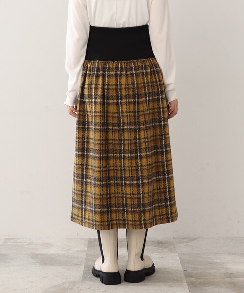 DRESKIP（ドレスキップ）の「◆ツイード風 アソートワイドリブスカート（スカート・レディース・ブラック系1/ブラック系3/ネイビー系1/イエロー系9・00）」の16枚目の写真