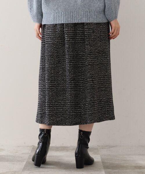 DRESKIP（ドレスキップ）の「◆ツイード風 アソートワイドリブスカート（スカート・レディース・ブラック系1/ブラック系3/ネイビー系1/イエロー系9・00）」の6枚目の写真