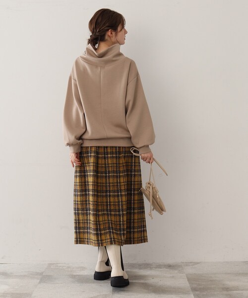 DRESKIP（ドレスキップ）の「◆ツイード風 アソートワイドリブスカート（スカート・レディース・ブラック系1/ブラック系3/ネイビー系1/イエロー系9・00）」の9枚目の写真