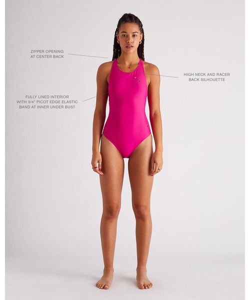 Saturdays NYC(サタデーズ ニューヨークシティ )の「All Terrain High Neck Swimsuit(水着・レディース・ピンク・L/M/S)」の11枚目の写真