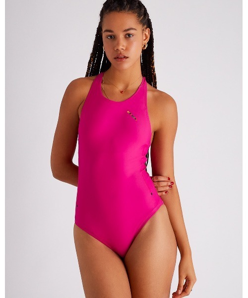 Saturdays NYC(サタデーズ ニューヨークシティ )の「All Terrain High Neck Swimsuit(水着・レディース・ピンク・L/M/S)」の12枚目の写真