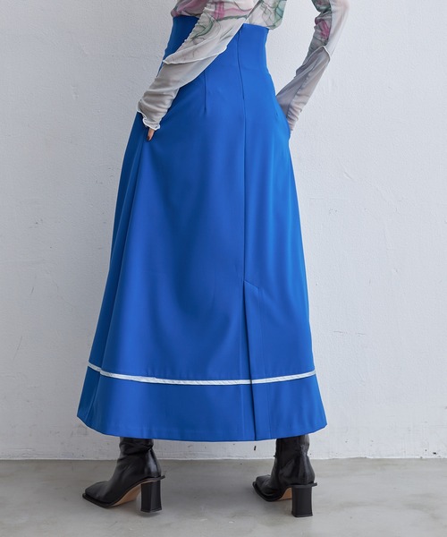 casane（カサネ）の「フロントドロストスカート（スカート・レディース・ブルー/ブラック・1/2）」の18枚目の写真