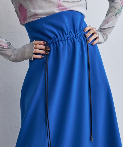 casane（カサネ）の「フロントドロストスカート（スカート・レディース・ブルー/ブラック・1/2）」の19枚目の写真