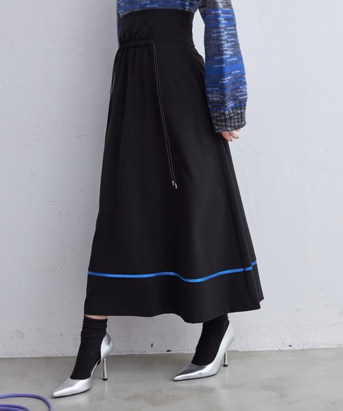 casane（カサネ）の「フロントドロストスカート（スカート・レディース・ブルー/ブラック・1/2）」の21枚目の写真