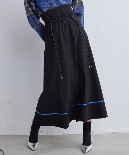 casane（カサネ）の「フロントドロストスカート（スカート・レディース・ブルー/ブラック・1/2）」の22枚目の写真