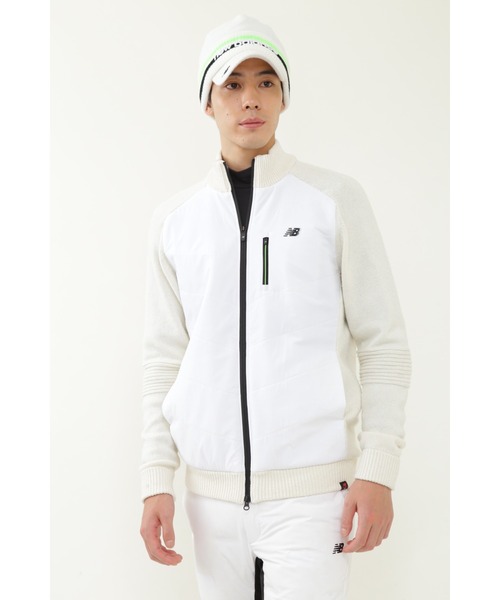 ニューバランス ゴルフ ニット リップストップ ハイブリッド ブルゾン メンズ new balance golf】ニット×リップストップ ハイブリッド フルジップ