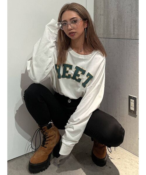 GYDA(ジェイダ)の「クリアFRAMEサングラス(サングラス・レディース・ベージュ/クリア・FREE)」の7枚目の写真