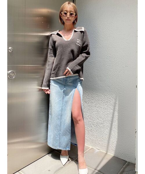 GYDA(ジェイダ)の「クリアFRAMEサングラス(サングラス・レディース・ベージュ/クリア・FREE)」の6枚目の写真