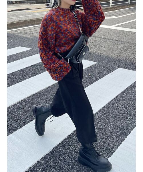 EVRIS（エヴリス）の「チェーンベルトボディーBAG（ボディバッグ/ウエストポーチ・レディース・ベージュ/ブラック・FREE）」の13枚目の写真