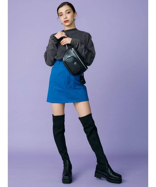 EVRIS（エヴリス）の「チェーンベルトボディーBAG（ボディバッグ/ウエストポーチ・レディース・ベージュ/ブラック・FREE）」の8枚目の写真