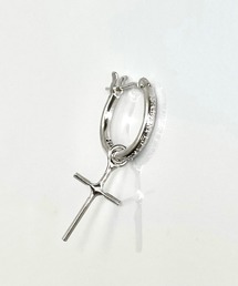 THE MILES（ザ マイルズ）の「GODSIZE ゴッドサイズ THIN HOOP raised by wolves with CROSS / シンフープピアス レイズド バイ ウルヴス ウィズクロス（ピアス（片耳用））」