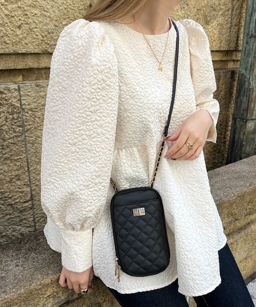 prose verse(プロズヴェール)の「マルチショルダーバッグ(ショルダーバッグ・レディース・アイボリー/ベージュ/ブラック・フリ-)」の2枚目の写真