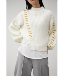HAND STITCH SHORT KNIT TOPS/ハンドステッチショートニットトップス