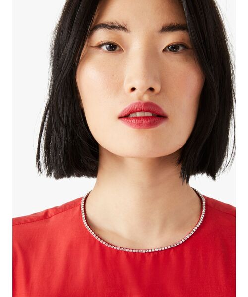 kate spade new york(ケイトスペード ニューヨーク)の「ラインストーン カラー トップ(その他トップス・レディース・レッド・0/2)」の2枚目の写真