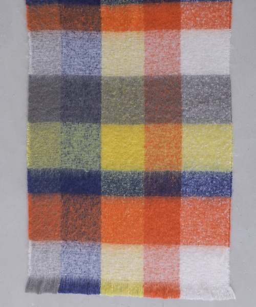 osharewalker（オシャレウォーカー）の「『チェック柄ネップヤーンリサイクルストール』（ストール/ショール・レディース・グリーン/イエロー・FREE）」の18枚目の写真