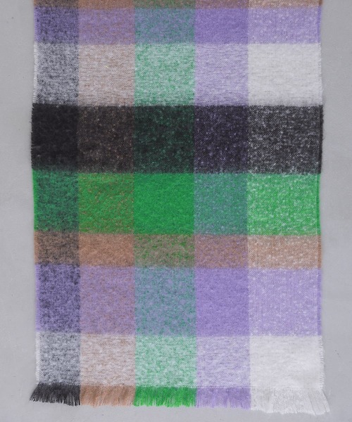 osharewalker（オシャレウォーカー）の「『チェック柄ネップヤーンリサイクルストール』（ストール/ショール・レディース・グリーン/イエロー・FREE）」の16枚目の写真