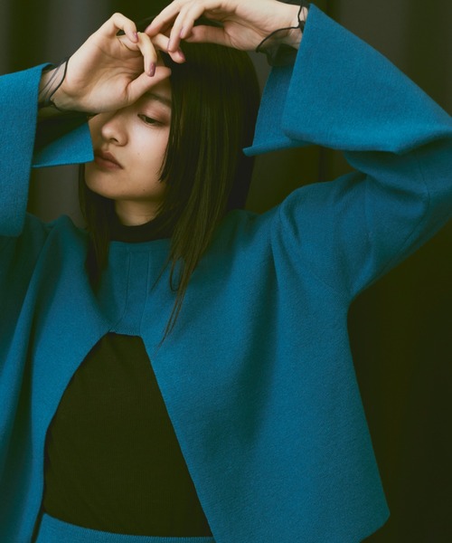 Happy John(ハッピージョン)の「2way open knit tops/2wayオープンニットトップス(ニット/セーター・レディース・ブルー/ブラック・FREE)」の14枚目の写真