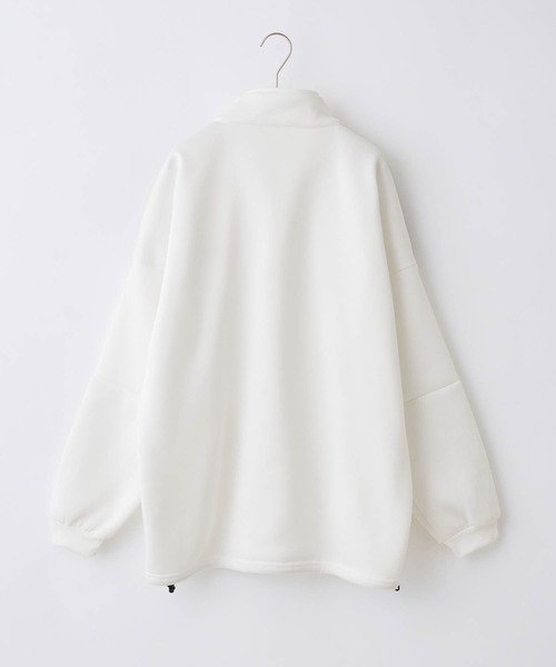 Anchor Smith（アンカー スミス）の「オーバーサイズハーフジップ サイドライン 裏起毛プルオーバースウェット（スウェット・メンズ・ホワイト/ブラック・M/L）」の8枚目の写真