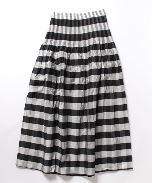 INTERPLANET（インタープラネット）の「シャーリングリバーシブルマキシスカート（スカート・レディース・ブラック/イエロー/ブルー・FREE）」の4枚目の写真