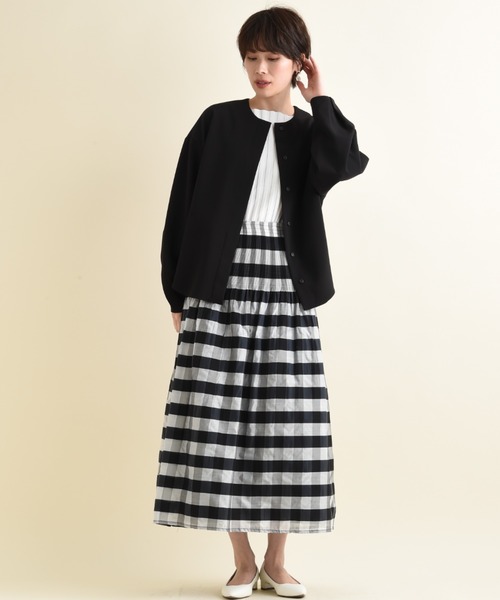 INTERPLANET（インタープラネット）の「シャーリングリバーシブルマキシスカート（スカート・レディース・ブラック/イエロー/ブルー・FREE）」の20枚目の写真