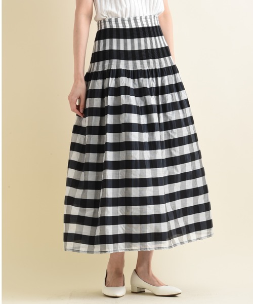 INTERPLANET（インタープラネット）の「シャーリングリバーシブルマキシスカート（スカート・レディース・ブラック/イエロー/ブルー・FREE）」の14枚目の写真