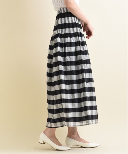 INTERPLANET（インタープラネット）の「シャーリングリバーシブルマキシスカート（スカート・レディース・ブラック/イエロー/ブルー・FREE）」の15枚目の写真