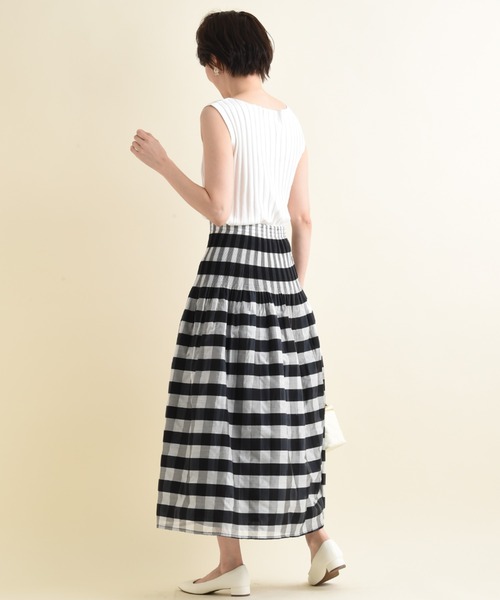 INTERPLANET（インタープラネット）の「シャーリングリバーシブルマキシスカート（スカート・レディース・ブラック/イエロー/ブルー・FREE）」の11枚目の写真