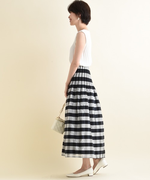 INTERPLANET（インタープラネット）の「シャーリングリバーシブルマキシスカート（スカート・レディース・ブラック/イエロー/ブルー・FREE）」の12枚目の写真