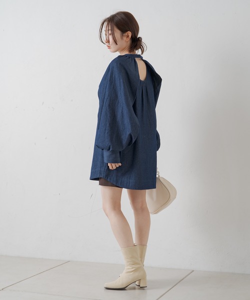 Kastane（カスタネ）の「【2023SSアイテム】ケープスリーブデニムブラウス（シャツ/ブラウス・レディース・ブルー・FREE）」の11枚目の写真