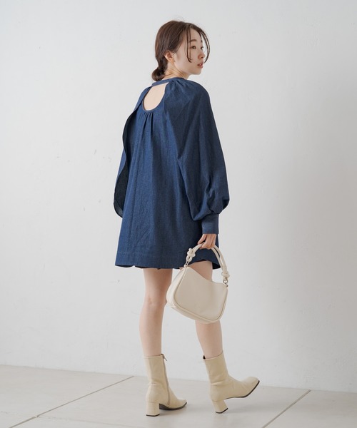 Kastane（カスタネ）の「【2023SSアイテム】ケープスリーブデニムブラウス（シャツ/ブラウス・レディース・ブルー・FREE）」の20枚目の写真