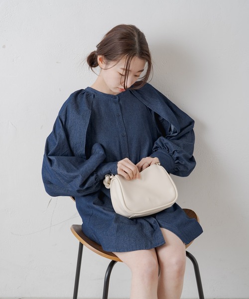 Kastane（カスタネ）の「【2023SSアイテム】ケープスリーブデニムブラウス（シャツ/ブラウス・レディース・ブルー・FREE）」の7枚目の写真