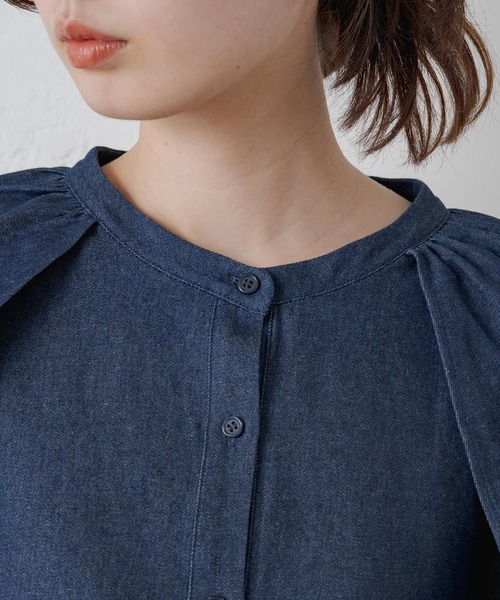 Kastane（カスタネ）の「【2023SSアイテム】ケープスリーブデニムブラウス（シャツ/ブラウス・レディース・ブルー・FREE）」の17枚目の写真