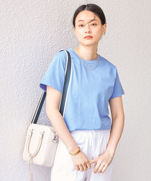 SHIPS(シップス)の「オーガニック コットン TEE(Tシャツ/カットソー・レディース・オフホワイト/ライトブルー/ダークグレー/ベージュ・ONE SIZE)」の4枚目の写真