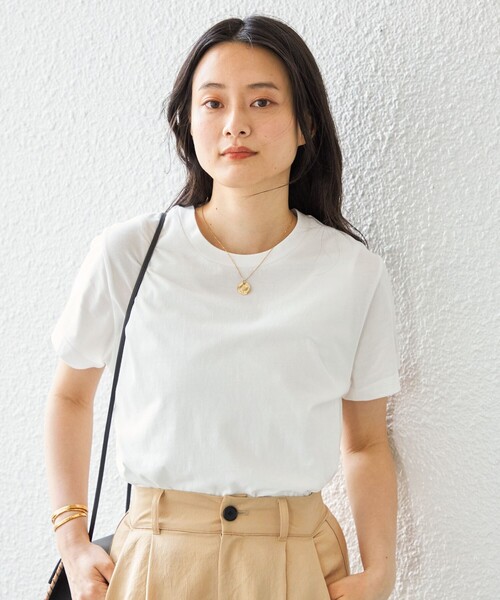 SHIPS(シップス)の「オーガニック コットン TEE(Tシャツ/カットソー・レディース・オフホワイト/ライトブルー/ダークグレー/ベージュ・ONE SIZE)」の18枚目の写真