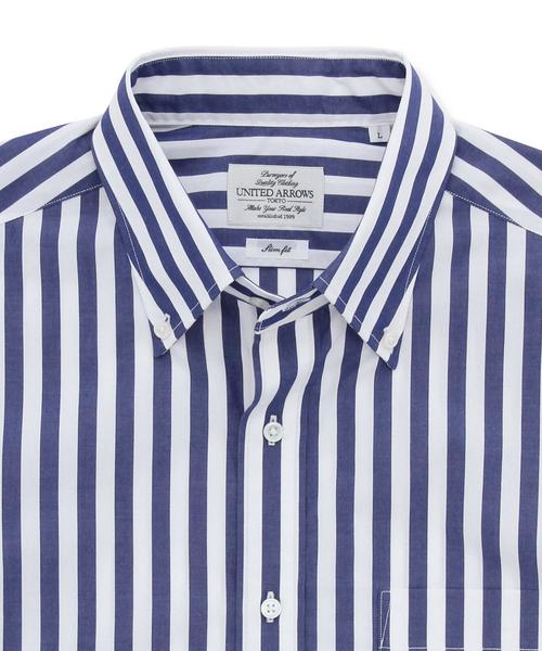 UNITED ARROWS（ユナイテッドアローズ）の「UAD ボールド ストライプ ボタンダウン シャツ †（シャツ/ブラウス・メンズ・コバルトブルー・XX-LARGE/X-LARGE/MEDIUM/LARGE/X-SMALL/SMALL）」の3枚目の写真