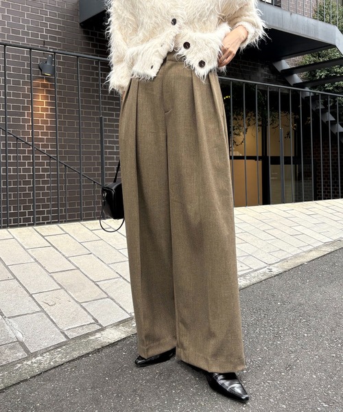 新色ベージュ・累計3万本！】2タックワイドパンツ（その他パンツ