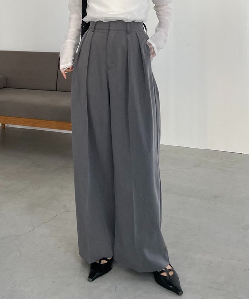 累計2万本！】【LE'MAGE×gemeilコラボ】2タックワイドパンツ（その他