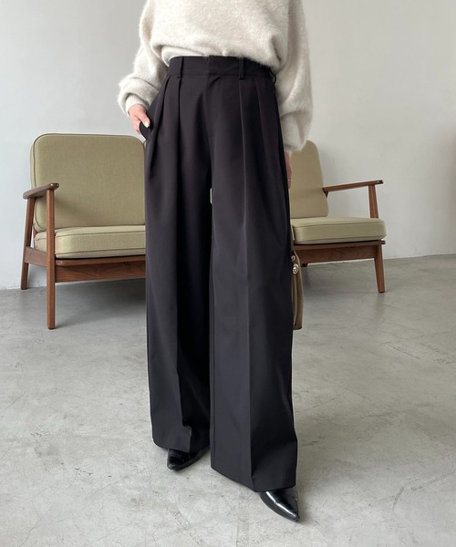 【Hana*】CAPRICIEUX LE'MAGE 2点 累計2万本！】【LE'MAGE×gemeilコラボ】2タックワイドパンツ