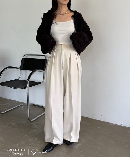 累計2万本！】【LE'MAGE×gemeilコラボ】2タックワイドパンツ