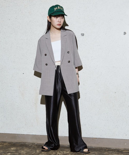 NOMINE(ノミネ)の「ハーフスリーブ ダブル ジャケット▲NOMINE商品一覧は上のNOMINEタブをクリック▲(テーラードジャケット・レディース・モカ/ベージュ/ブラック/ライトブラウン/ブラック系その他2/アイボリー・フリー)」の20枚目の写真