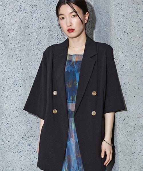 NOMINE(ノミネ)の「ハーフスリーブ ダブル ジャケット▲NOMINE商品一覧は上のNOMINEタブをクリック▲(テーラードジャケット・レディース・モカ/ベージュ/ブラック/ライトブラウン/ブラック系その他2/アイボリー・フリー)」の16枚目の写真