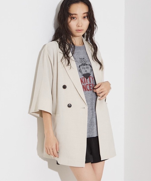 NOMINE(ノミネ)の「ハーフスリーブ ダブル ジャケット▲NOMINE商品一覧は上のNOMINEタブをクリック▲(テーラードジャケット・レディース・モカ/ベージュ/ブラック/ライトブラウン/ブラック系その他2/アイボリー・フリー)」の18枚目の写真