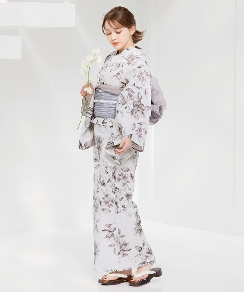 Dita（ディータ）の「ゆかた姿を引き立てる。ベロアパール飾り紐【W】（和装小物・レディース・スモークピンク/アイボリー/ブラック/グレー/ミント/ワインレッド・FREE）」の16枚目の写真