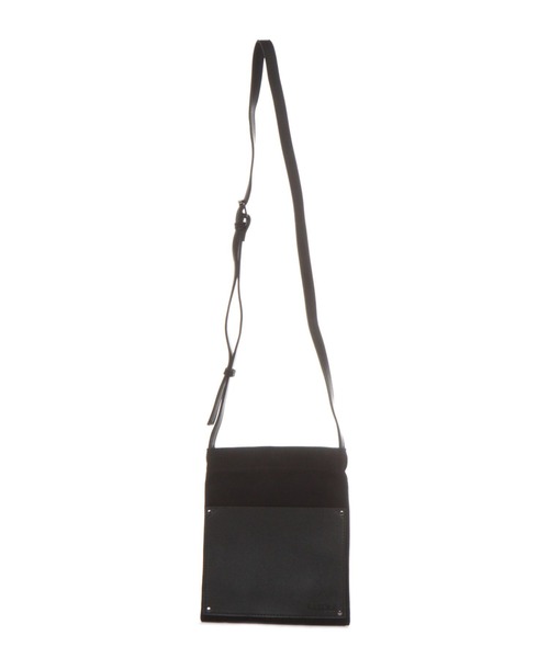 セール】フェイクレザーポケットキャンバスショルダーバッグ